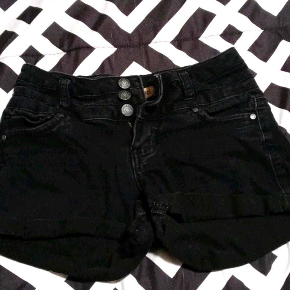 Black booty shorts